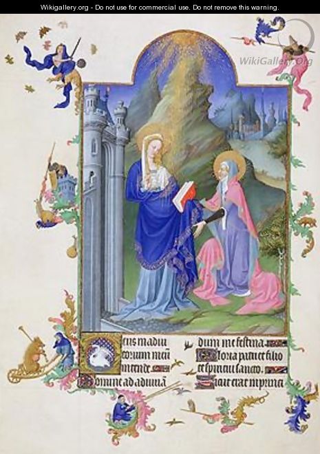 The Visitation from Tres Riches Heures du Duc de Berry - Pol de Limbourg