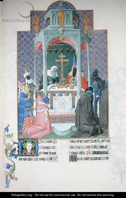 The Adoration of the Cross from the Tres Riches Heures du Duc de Berry - Pol de Limbourg