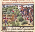 How the Duchess of Aigremont gave birth to two sons and lost them in the same hour in a wood from the Renaud de Montauban cycle - Loyset Liedet