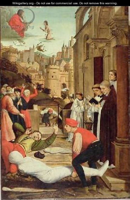 St Sebastian Interceding for the Plague Stricken - Josse Lieferinxe