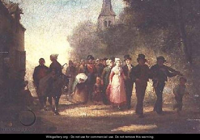 The Village Marriage 1872 - Charles Marie Lhuillier
