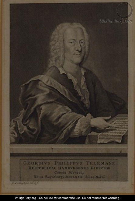 Portrait of Georg Philipp Telemann - Georg Lichtensteger
