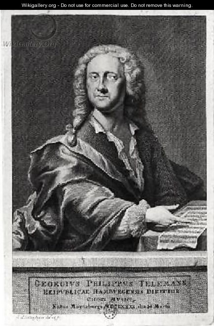 Portrait of Georg Philipp Telemann 1681-1757 - Georg Lichtensteger