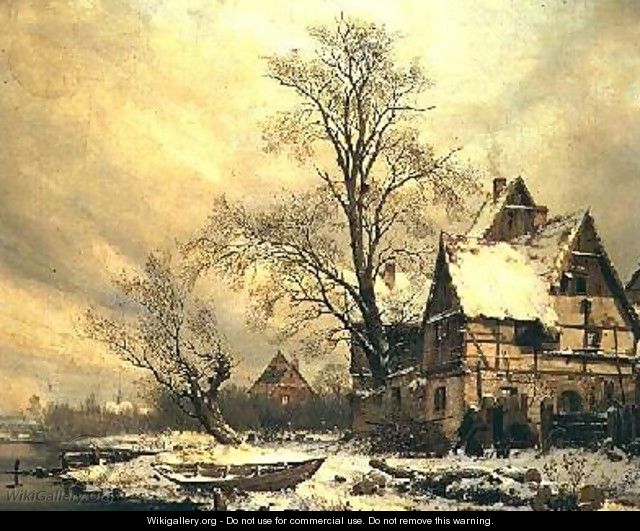 Winter Landscape - Karl Julius Von Leypold