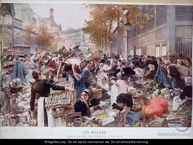 Les Halles 1893 - (after) Lhermitte, Leon