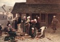 The Market Place of Ploudalmezeau Brittany 1877 - Leon Augustin Lhermitte