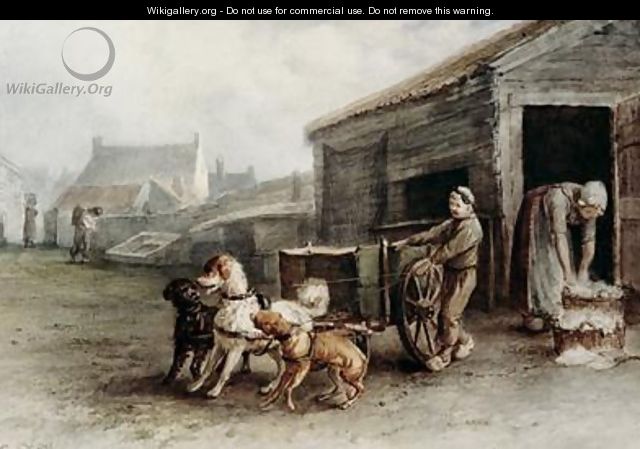 A Dog Cart Holland 1890 - Ferdinand Lintz