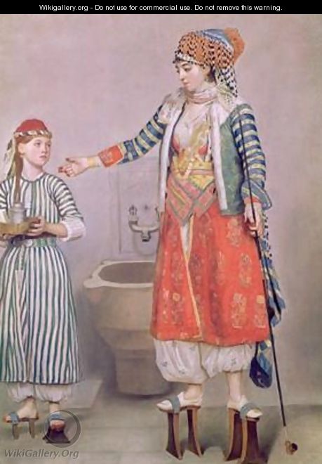 Turkish Woman with her Servant - Etienne Liotard