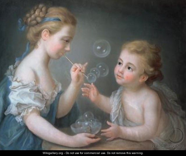 Children blowing bubbles - Etienne Liotard