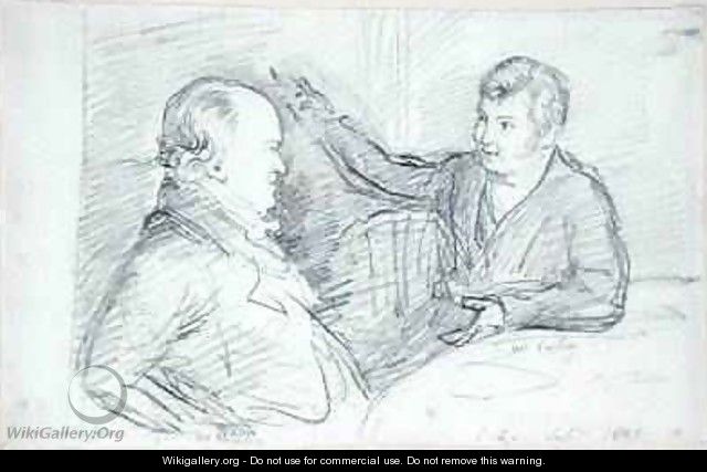 William Blake 1757-1827 in Conversation with John Varley 1778-1842 - John Linnell