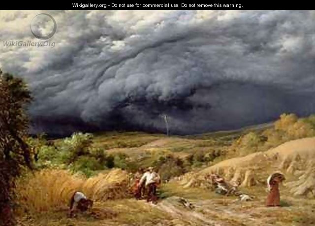 Storm in Harvest 1856 - John Linnell
