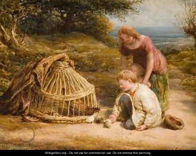 Feeding the Chicks 1862 - John Linnell