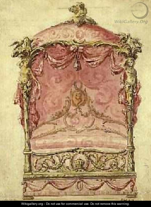English Design for a Grand Bed 1760 - John Linnell