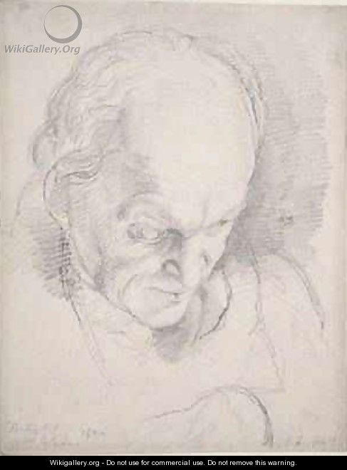 Portrait of William Blake 1757-1827 Leaning Forward - John Linnell