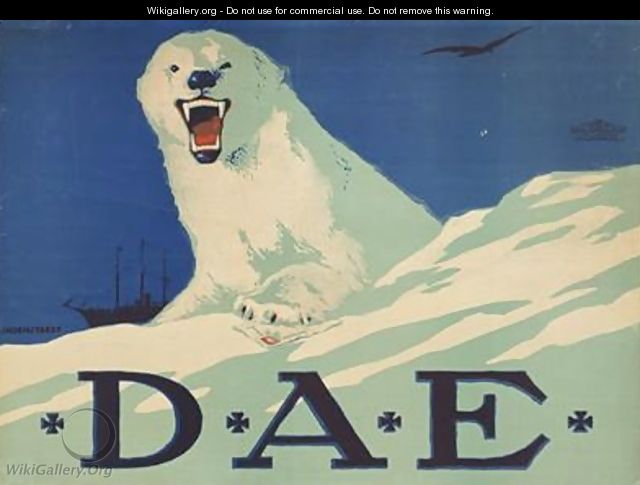 Promotion poster for the German Arctic expedition 1913 - Hans Lindenstaedt