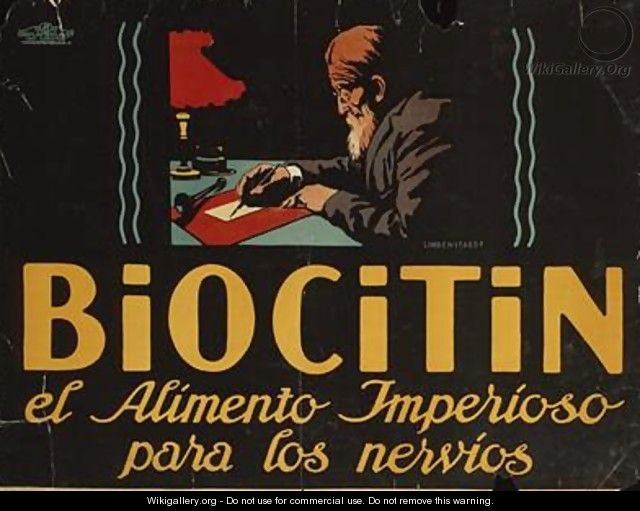 Spanish advertisement for Biocitin nerve medicine 1908 - Hans Lindenstaedt