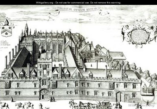 All Souls College Oxford University 1675 - David Loggan