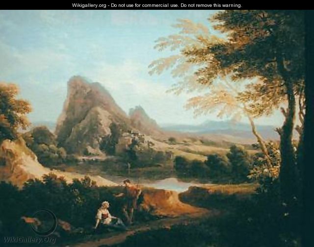 Landscape with a Distant Waterfall - Andrea Locatelli