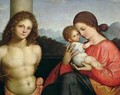 Madonna and Child with St Sebastian - Giovanni Agostino Da Lodi