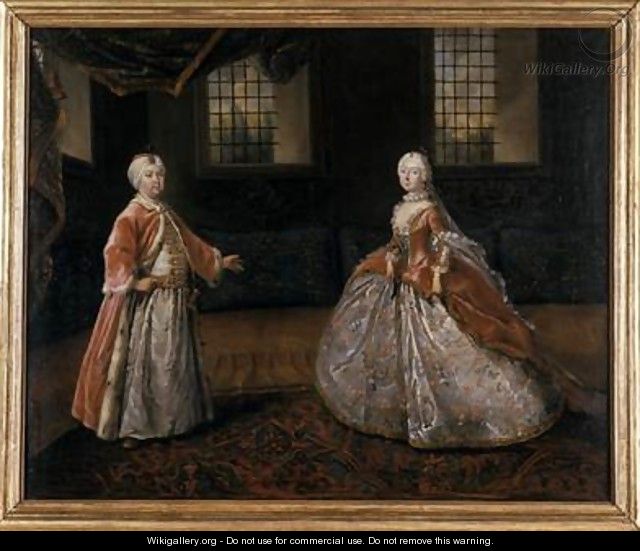 Portrait of Duke Friedrich III of Saxe-Gotha-Altenburg and Duchess Luise-Dorothee 1760 - Johann Friedrich Loeber