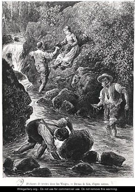Fishing for Trout in the Vosges 1887 - Frederic Lix