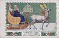 Postcard depicting Father Christmas on his sleigh - Wilhelm List