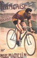 Poster advertising cycles La Francaise on Michelin tyres - Privat Livemont
