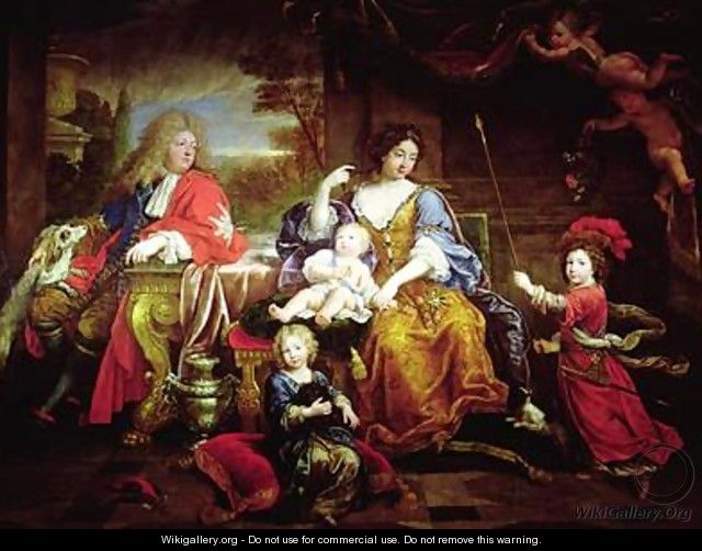 The Grand Dauphin with his Wife and Children 1687 - Pierre Mignard