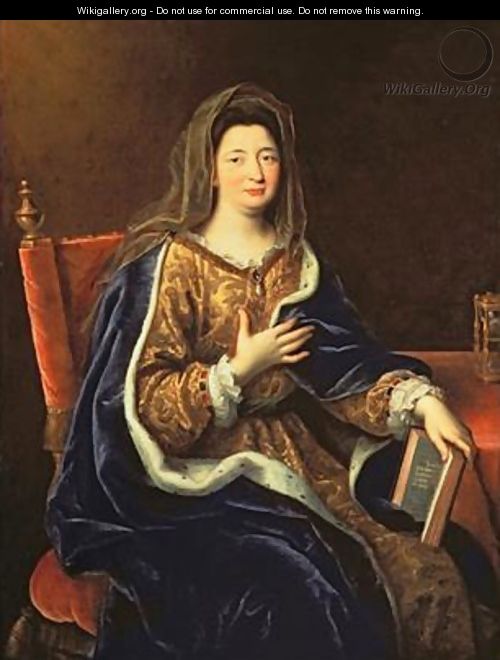 Portrait of Francoise dAubigne 1635-1719 the Marquise of Maintenon - Pierre Mignard
