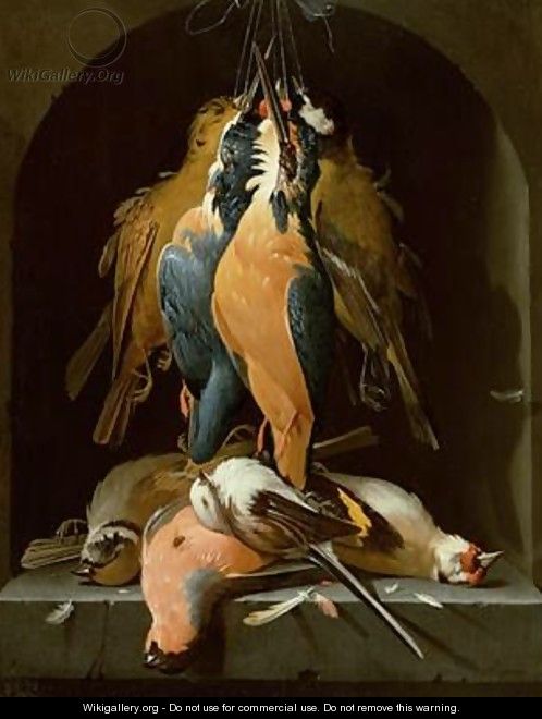 Still life of birds - Abraham Mignon