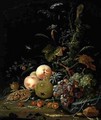Still life with fruit and corn - Abraham Mignon