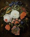 Still Life of Hanging Flowers - Abraham Mignon