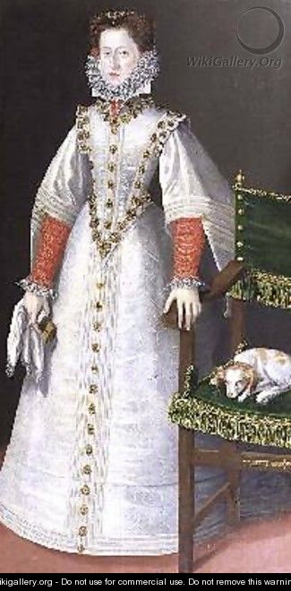 Portrait of a lady said to be Polyxena Pernstein 1566-1642 1590 - (attr. to) Mois, Roland de