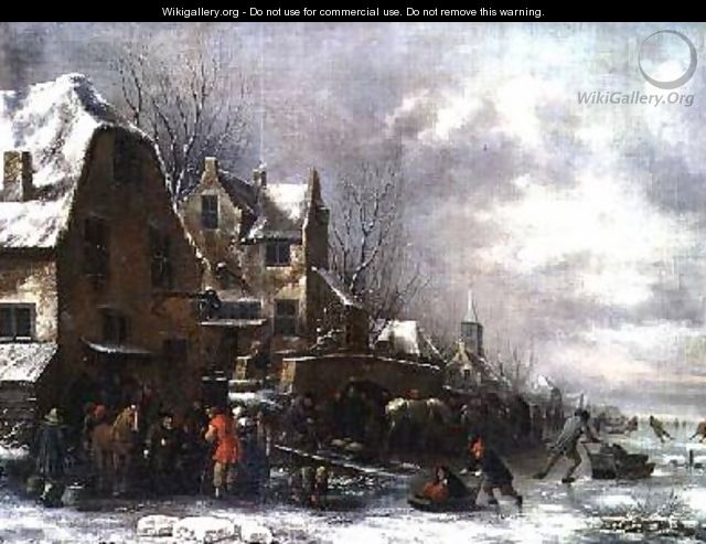 A Winter Landscape - Claes Molenaar (see Molenaer)