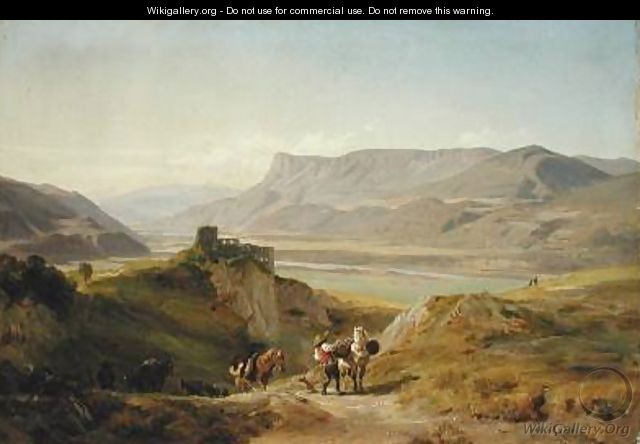 The Ruins of Brunnenburg Castle in the Etschtal Valley 1838 - Johann Georg Paul Mohr