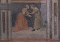 The meeting of a man and a woman from Scenes of a Private Life cycle after Giotto 1450 - Nicolo & Stefano da Ferrara Miretto