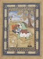 Mother and Child Reclining possibly from Golconda Deccan India - Muhammad al-Hasani Mirza