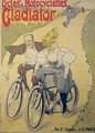 Poster advertising Gladiator bicycles and motorcycles - Ferdinand (Misti) Misti-Mifliez