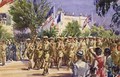 The Guards Saluting Field Marshal Earl Alexander at Tunis May 7th 1943 - Reginald Mills