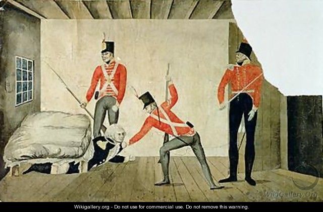 Sketch of Blighs Arrest - (attr.to) Minchin, William