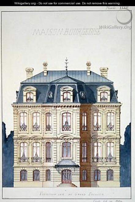 Front elevation of a house for the Bourgeoisie - H. Monnot