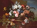 Still Life of Flowers in a Basket - Antoine (Baptiste M.) Monnoyer