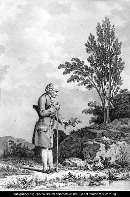 Jean-Jacques Rousseau 1712-78 Gathering Herbs at Ermenonville - Nicolas Andre Monsiau