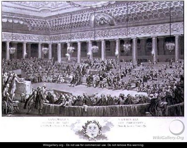 The National Assembly Abandoning all Privileges at Versailles - (after) Monnet, Charles