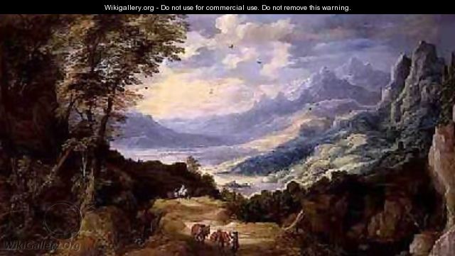 Landscape with Travellers 1623 - Joos or Josse de, The Younger Momper