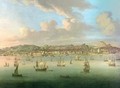 The British Fleet Sailing into Lisbon Harbour 1735 - Peter Monamy