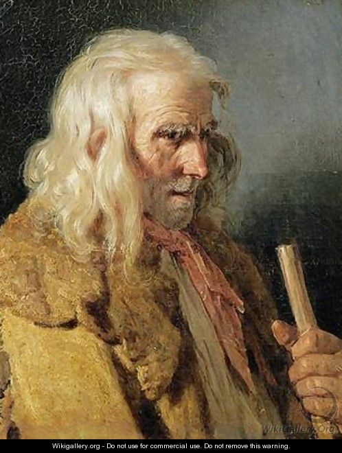 Portrait of a Breton Peasant 1834 - Jean-Jacques Francois Monanteuil