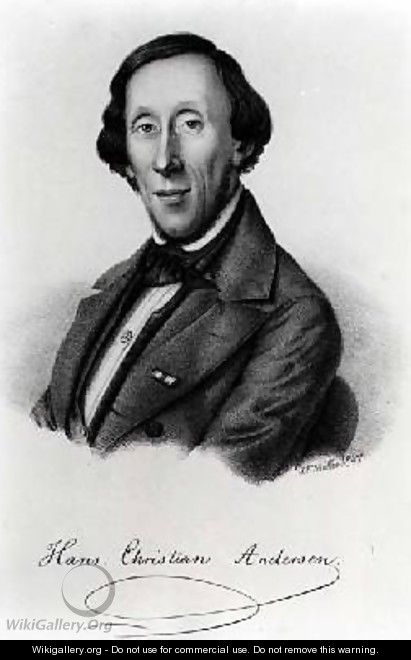 Portrait of Hans Christian Andersen 1805-1875 - (after) Moller, Johan Frederick