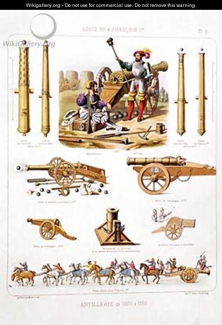 French artillery between 1500-50 from LArtillerie Francaise - Johannes Moltzheim