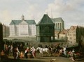 Market Scene before the Dam Palace Amsterdam - Hendrik Mommers